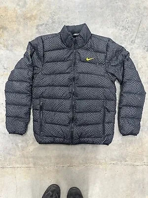 Rare Men’s Nike Kobe Down Jacket Snakeskin 700 Goose Down Medium Black Grey • $95