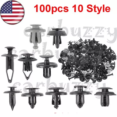 100X Rivets Bumper Fender Clips For Nissan Rogue Sentra Tsuru Versa X-Trail 2010 • $5.99