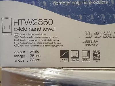 Enigma White C Fold Paper Hand Towels 1 Ply 2850 Sheets • £19.95