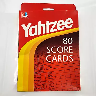 Vintage Milton Bradley Yahtzee Score Cards Packs (80 Sheets) New Sealed • $4.99