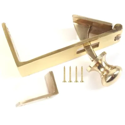 BRASS COUNTER FLAP CATCH Hinge Pub Bar Shop Lift Up Hatch Stay WITH FIXINGS NEW • £11.39