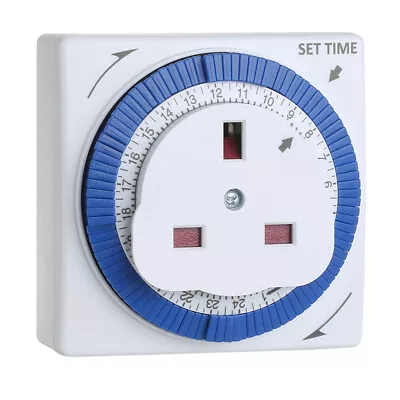 24 Hour Segment Timer Segmented Plug In Manual Override 15 Minute Segments • £8.99