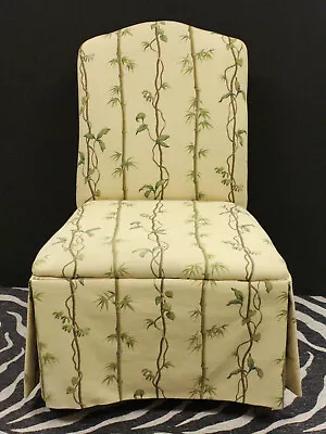 Palm Beach Slipper Chair W/ Bamboo Print Fabric • $750