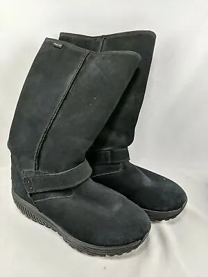 $39.99 • Buy Skechers Shape Ups Boots Size 9.5 Black Suede 39.5 EU 24857 Toning Leather