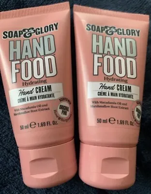 LOT Of 2 SOAP & GLORY HAND FOOD HYDRATING HAND CREAM CREME TRAVEL SIZE 1.69 OZ • $4