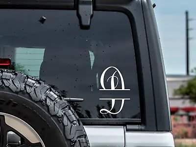 D Monogram 8 Inches High Name Decal Vinyl Car Home Window Graphic Sticker • $8.50