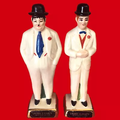 Laurel & Hardy Flask Figurines Heirlooms Of Tomorrow Vintage 1971 Roach Feiner • £48.18
