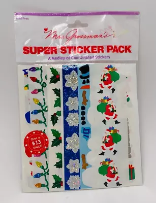 Mrs. Grossman's Super Sticker Pack Christmas Lot Holidays Santa 2003 - 12 Sheets • $35