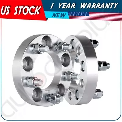 2 Pcs 1  Thick 5x4.5 To 5x4.5 Wheel Spacers 5Lug 1/2 X20 Adpaters For Ford Jeep • $45.49