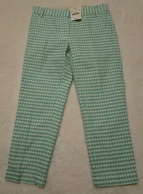 £9.68 • Buy J Crew Crewcuts Check Cotton Girls Skinny Leg Chinos  Cafe Capris  - Size 6 NWT