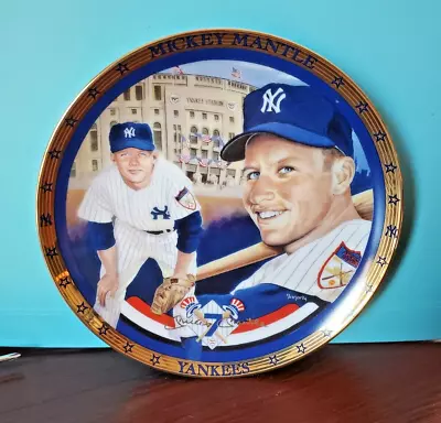 Mickey Mantle As A Rookie Hamilton Collection Plate Size 6.5 No.0809 A. • $20