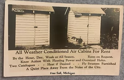 All Weather Air Cabins Free Soil Michigan MI Mason County Advertising Postcard • $9.99