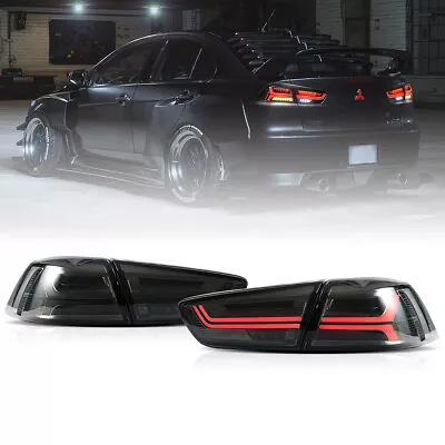$169.99 • Buy 4Pcs Smoke LED Tail Lights For Mitsubishi Lancer / EVO 2008-2017 Rear Brake Lamp