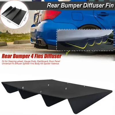 22  X 21  ABS Universal Rear Bumper 4 Fins Diffuser Fin For Subaru Mazda • $69.12