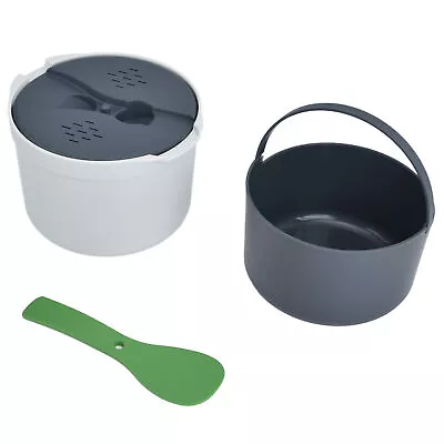 (Green)Microwave Rice Cooker 2L Food Grade PP Material Rice Spoon Lid DC • $25.32