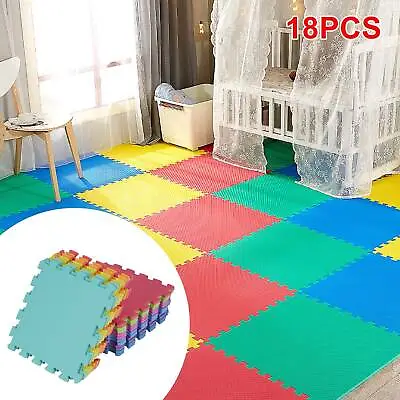 18X Extra Thick EVA Soft Foam Mat Gym Flooring Interlocking Yoga Tiles Kids Play • £10.19