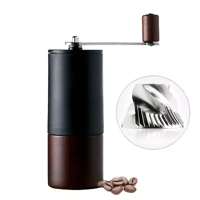 DRIVER Manual Coffee Bean Grinder Handy Stainless Steel Burr Portable Travel 15g • $45.99