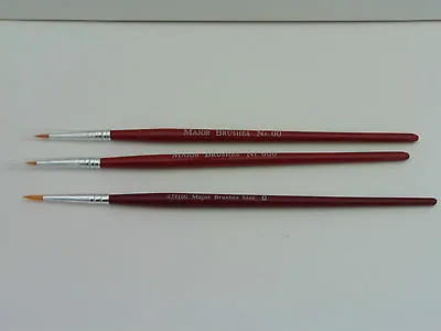 Modellng Fine Paint Brush Brushes 0  00  000 Sizes  Sable  X 3 • £4.25