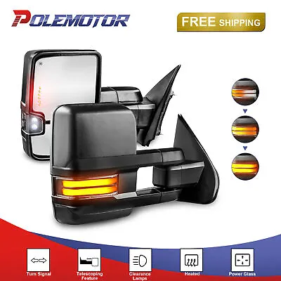 Kit Power Heated Tow Mirrors For GMC Sierra Chevy Silverado Tahoe Left & Right • $142.81
