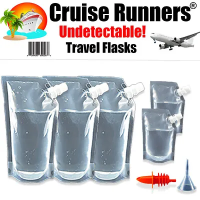 Cruise Ship Flask Kit Runners Rum Alcohol Liquor Smuggle Sneak Booze Bags  • $12.93
