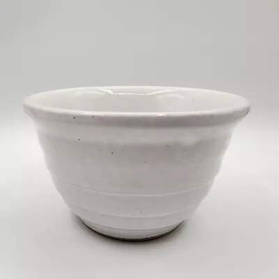 Monmouth Beehive Ribbed Mixing Bowl White Farmhouse Pottery Western Stoneware 5  • $13.95