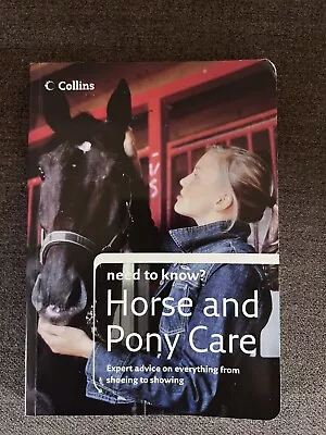 Horse And Pony Care By British Horse Society (Paperback 2006) • £2.50