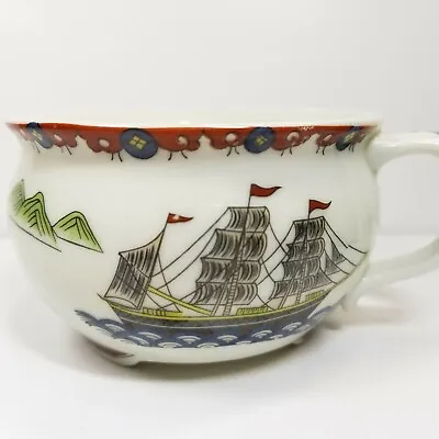 Clipper Sailing Ship Shaving Mug Cup Nautical Ceramic Mohawk Porcelain Japan Vtg • $34.99