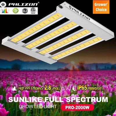 Phlizon 2000W Pro Full Spectrum LED Grow Light Samsung Indoor Commercial Flower • $229.98