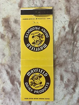 Mayfield Dairy Products Jersey Maid Matchbook Cover Cow  • $3.99