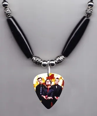 Green Day Band Photo Guitar Pick Necklace • $11.99
