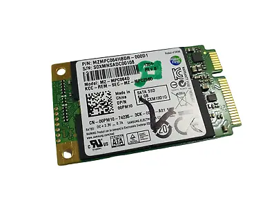 Dell 0PM10 MZ-MPC064D MZMPC064HBDR-000D1 64GB MSATA SSD • £28.99