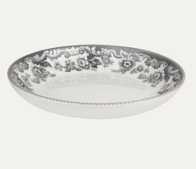 $91.47 • Buy 4x Spode Delamere Rural Pasta Bowl 22cm 8.5 Inch Grey White Set Coupe
