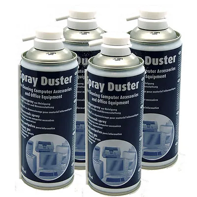 £12.99 • Buy 4 X Compressed AIR DUSTER CLEANER SPRAY CAN CANS CANNED German Made 400ml NEW