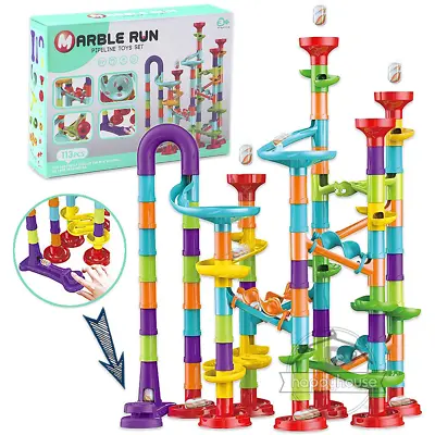 Marble Run Race Track Building Blocks Kids 3D Maze Toy DIY Set Christmas Gift • $17.76