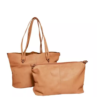 Houston 2-Piece Leather Shoulder Handbag Set Women BagzDirect • $340