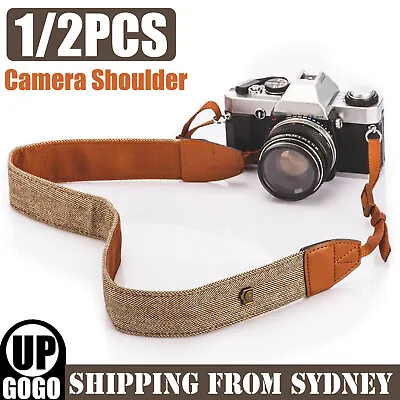 1-2PCS Camera Shoulder Neck Vintage Strap Belt For Sony Nikon Canon DSLR Pentax • $5.95