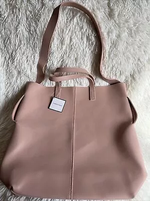 Created For Macys Faux Leather Pink Tote Bag - Brand New With Tag !! • $29.99