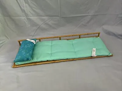 American Girl Doll Lea's Rainforest Tree Hut Loft Bed With Blue Mattress Pillow • $49