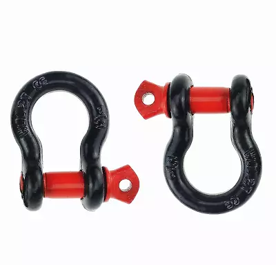 Anti-Rust 1/2  D Ring Bow Shackle Isolator 2 Pk Unbreakable 12 Tons (26455 Lbs) • $29.27