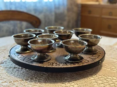 Lot 9 Silver Pedestal Bowls By Victor S Co 5oz  R0106 • $125