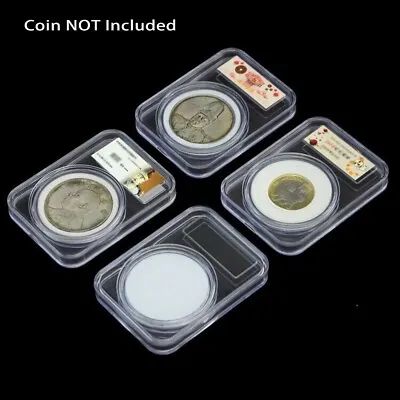 4X Presentation Box Display Case Coin Collection For Single Coin 16/25/30/46mm • £13.25