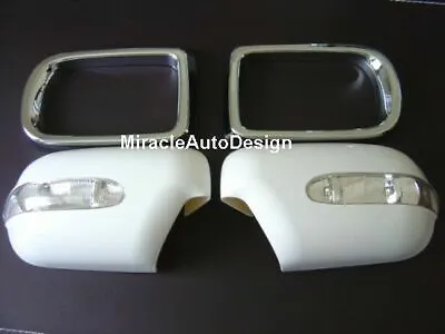 Two Unpaint Mirror Covers + LED Turn Signals For BMW E39 5-Series E38 7-Series • $115