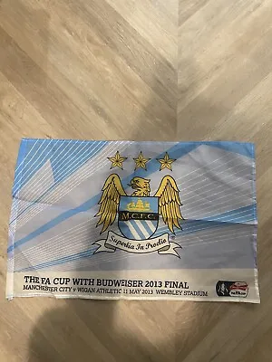 Manchester City V Wigan FA Cup 2013 - Flag - Football Wembley - Supporters Fans • £1.99