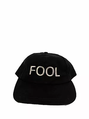 Vintage FOOL Black & White Adjustable Hat Leather Strap Fool.com • $19.99