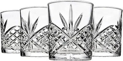 Shannon Crystal DUBLIN By Godinger DOUBLE OLD FASHIONED GLASSES Set Of 4 10oz • $17.50