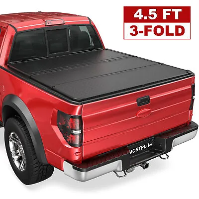 4.5FT/4.6FT Tri-Fold Hard Solid Bed Tonneau Cover For 2022-2024 Ford Maverick • $379.98