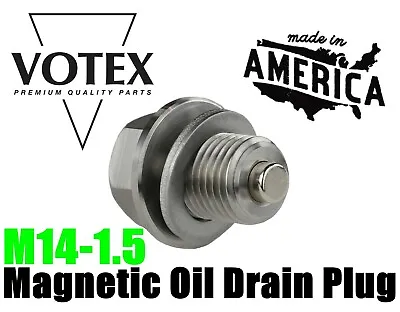 Stainless Steel Engine Oil Drain Plug NEODYMIUM Magnet Fits Nissan Acura Honda • $24.99