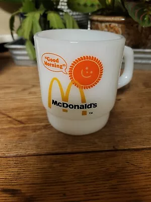 McDonald’s Fire King Anchor Hocking MINT Milk Glass Coffee Cup Mug Vintage • $8.99