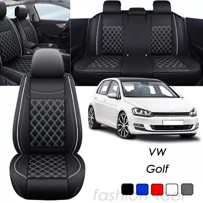 For VW Volkswagen Golf Car Seat Covers Full Set Leather Front 5 Seat Waterproof • $89.99