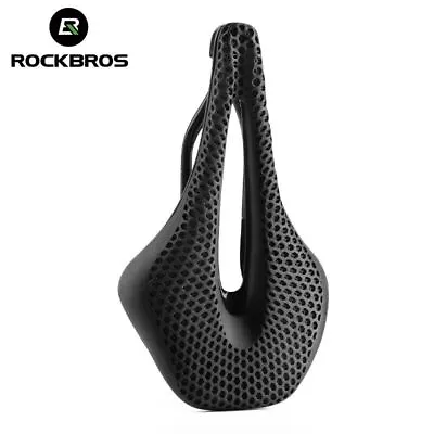 ROCKBROS Bike Seat Cushion 3D Printing Rail Saddle Highway Carbon Fiber Hollow • $96.89